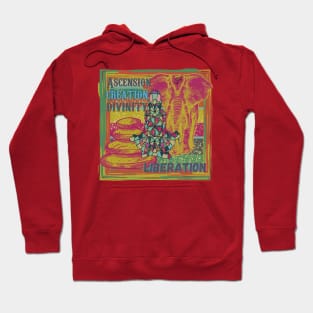 Mandala Woman Meditating with Elephant and Balancing Stones Hoodie